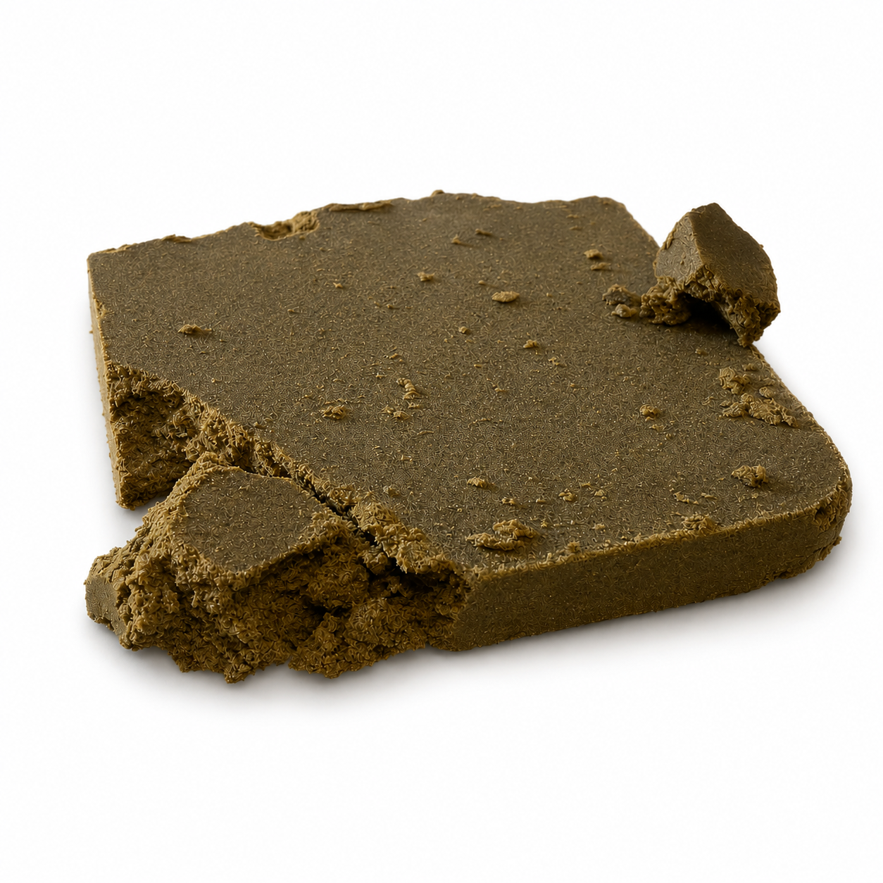 Nepal Gold Hash CBD resina premium su sfondo bianco PopperDimension