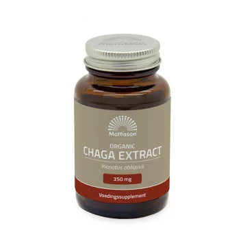 Estratto di funghi Chaga Bio 350 mg - Funghi Commestibili -  60 Capsule - Antiossidante